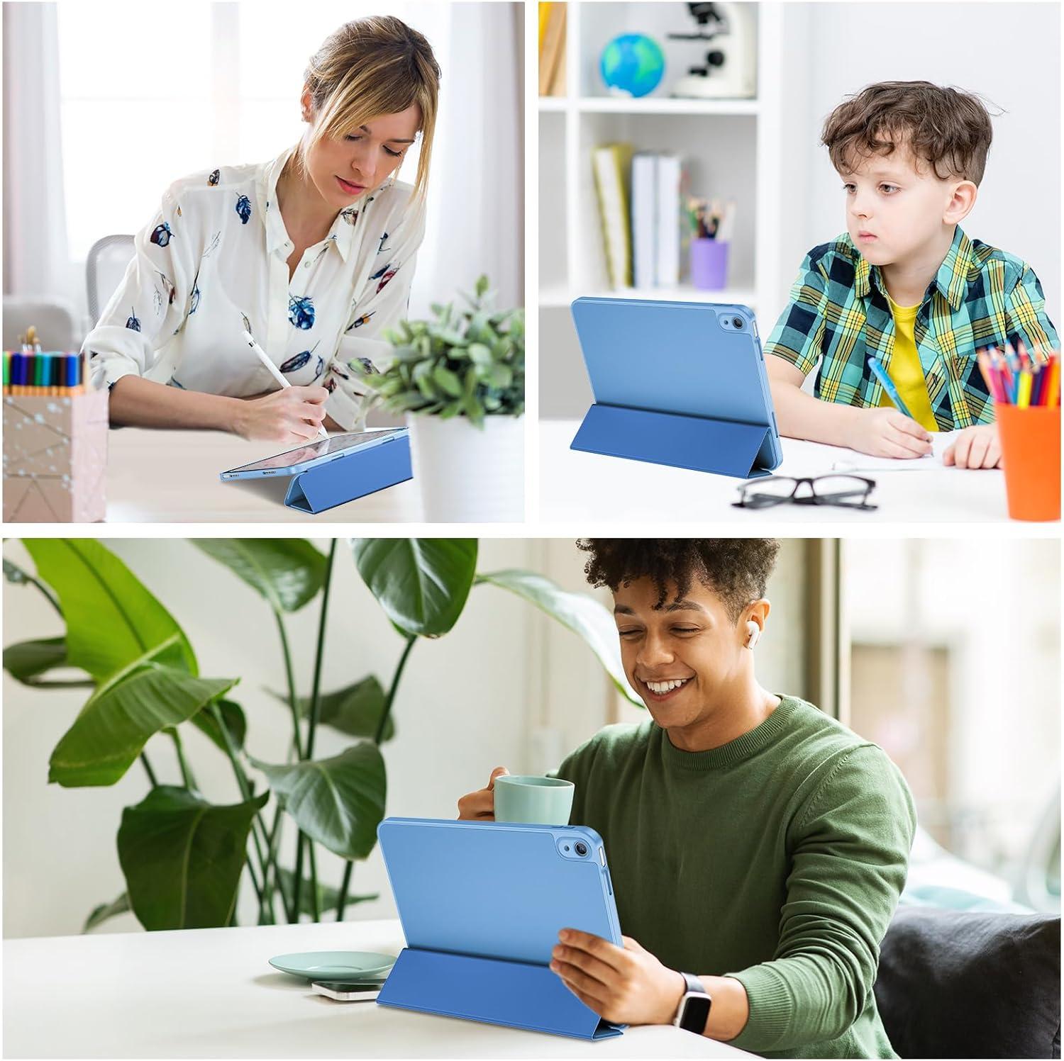 image:imageProCase for iPad A16 11th Generation 11 Inch 2025 iPad 10th Generation 109 Inch 2022 Case with Pencil Holder Hybrid Cover with Soft TPU Back Supports Touch ID Auto WakeSleep SkyBlueBlue