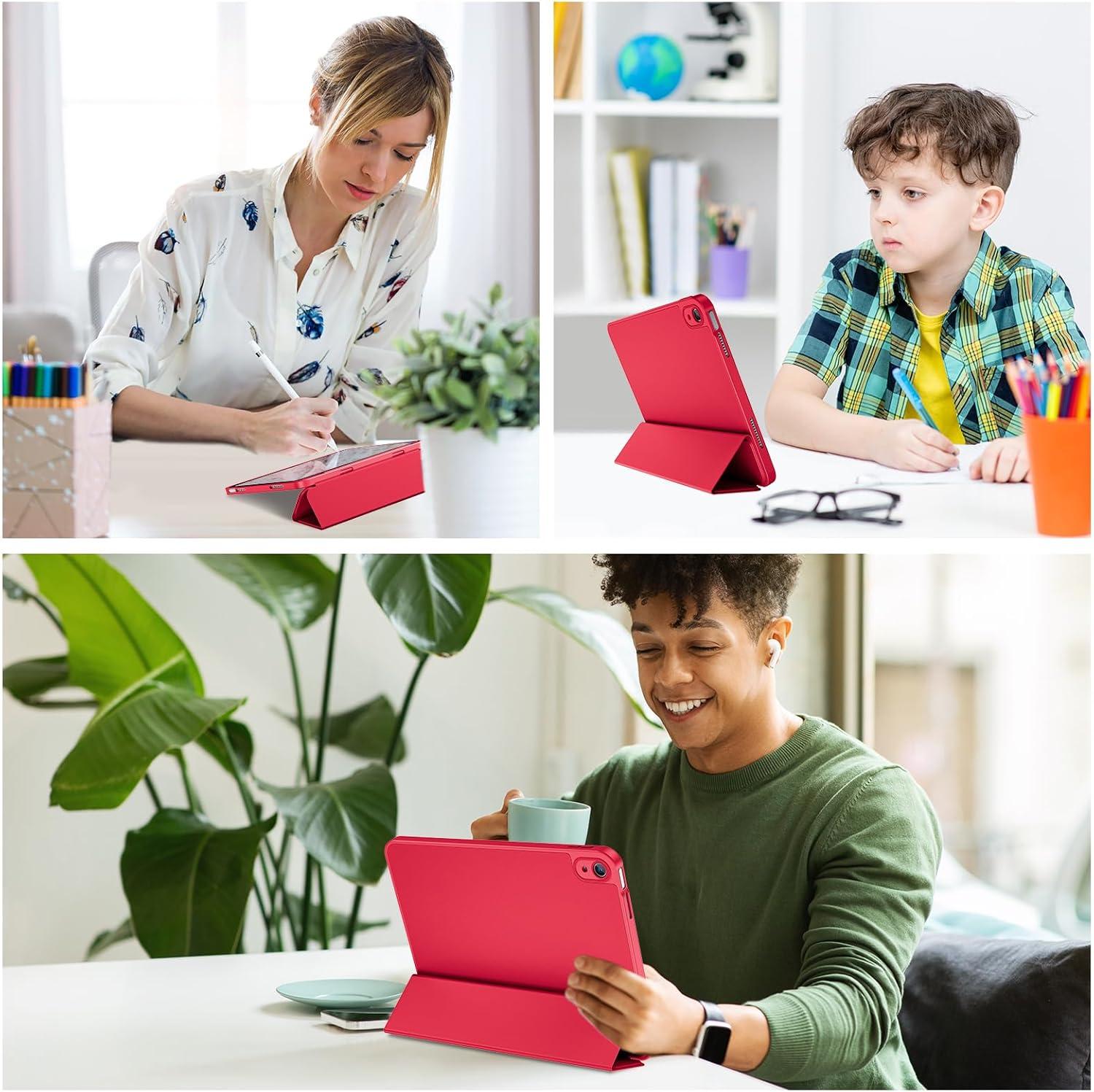 image:imageProCase for iPad A16 11th Generation 11 Inch 2025 iPad 10th Generation 109 Inch 2022 Case with Pencil Holder Hybrid Cover with Soft TPU Back Supports Touch ID Auto WakeSleep SkyBlueRed