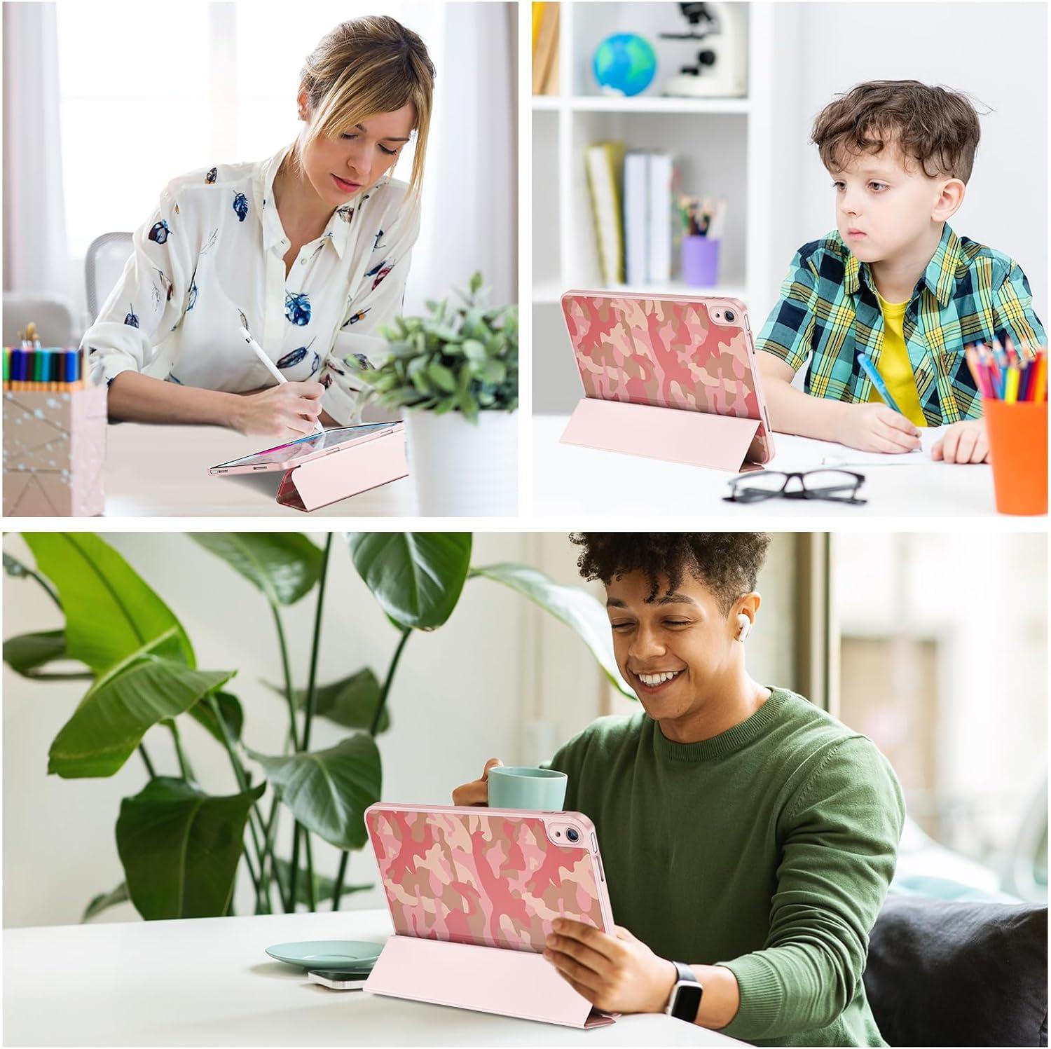 image:imageProCase for iPad A16 11th Generation 11 Inch 2025 iPad 10th Generation 109 Inch 2022 Case with Pencil Holder Hybrid Cover with Soft TPU Back Supports Touch ID Auto WakeSleep SkyBlueCamoNavy