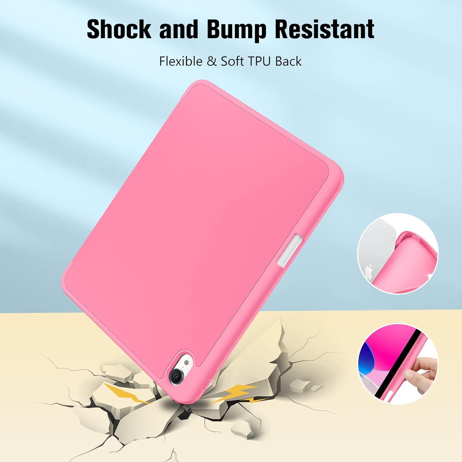 image:imageProCase for iPad A16 11th Generation 11 Inch 2025 iPad 10th Generation 109 Inch 2022 Case with Pencil Holder Hybrid Cover with Soft TPU Back Supports Touch ID Auto WakeSleep SkyBluePink