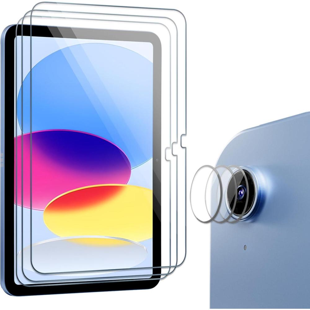 image:imageProCase 23 Pack Tempered Screen Protector for iPad A16 11th 2025 iPad 10th Generation with Camera Lens Protector Protective Glass Film Guard for iPad 11109 202520223
