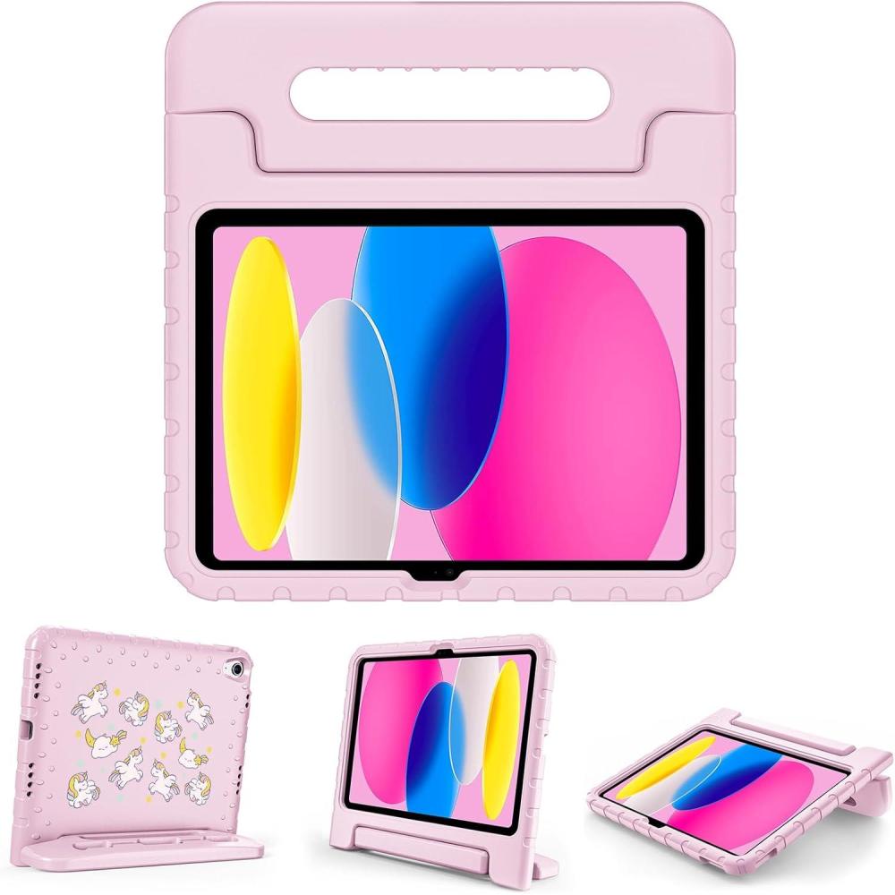 image:imageProCase Kids Case for iPad A16 11th Generation 2025iPad 10th Generation 2022 with Pencil Holder iPad 1110 Case Shockproof Lightweight Cover with Stand Convertible Handle for Children MagentaUnicorn Pink