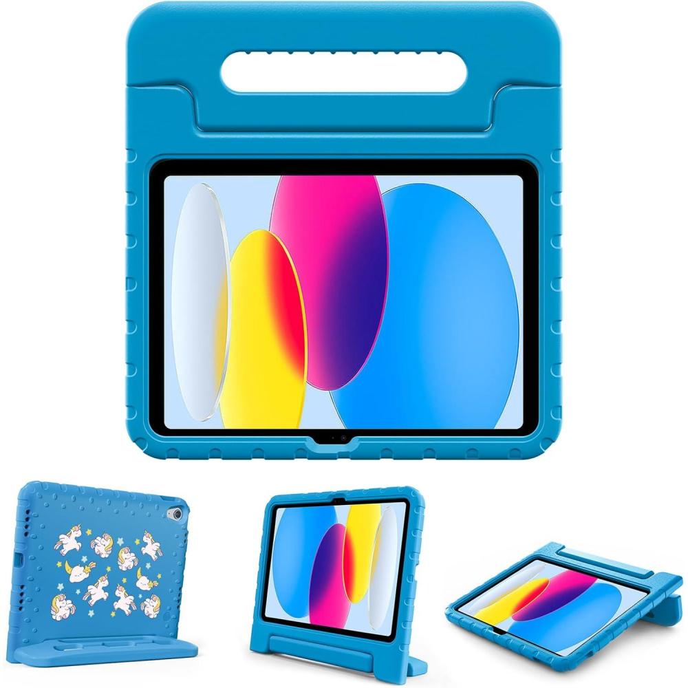 image:imageProCase Kids Case for iPad A16 11th Generation 2025iPad 10th Generation 2022 with Pencil Holder iPad 1110 Case Shockproof Lightweight Cover with Stand Convertible Handle for Children MagentaUnicornblue