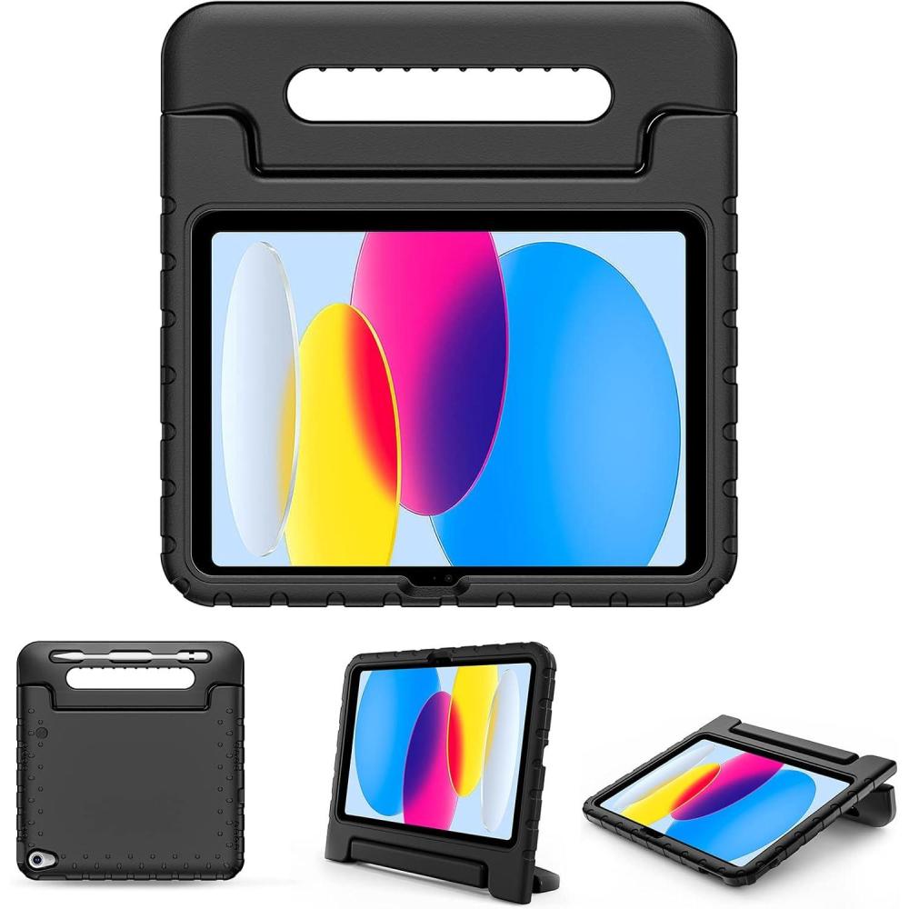 image:imageProCase Kids Case for iPad A16 11th Generation 2025iPad 10th Generation 2022 with Pencil Holder iPad 1110 Case Shockproof Lightweight Cover with Stand Convertible Handle for Children MagentaBlack
