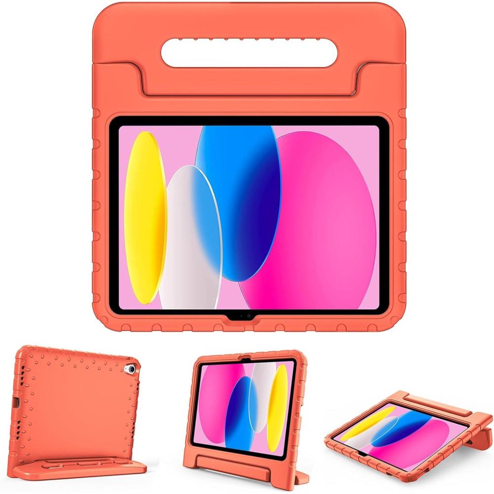 image:imageProCase Kids Case for iPad A16 11th Generation 2025iPad 10th Generation 2022 with Pencil Holder iPad 1110 Case Shockproof Lightweight Cover with Stand Convertible Handle for Children MagentaOrange