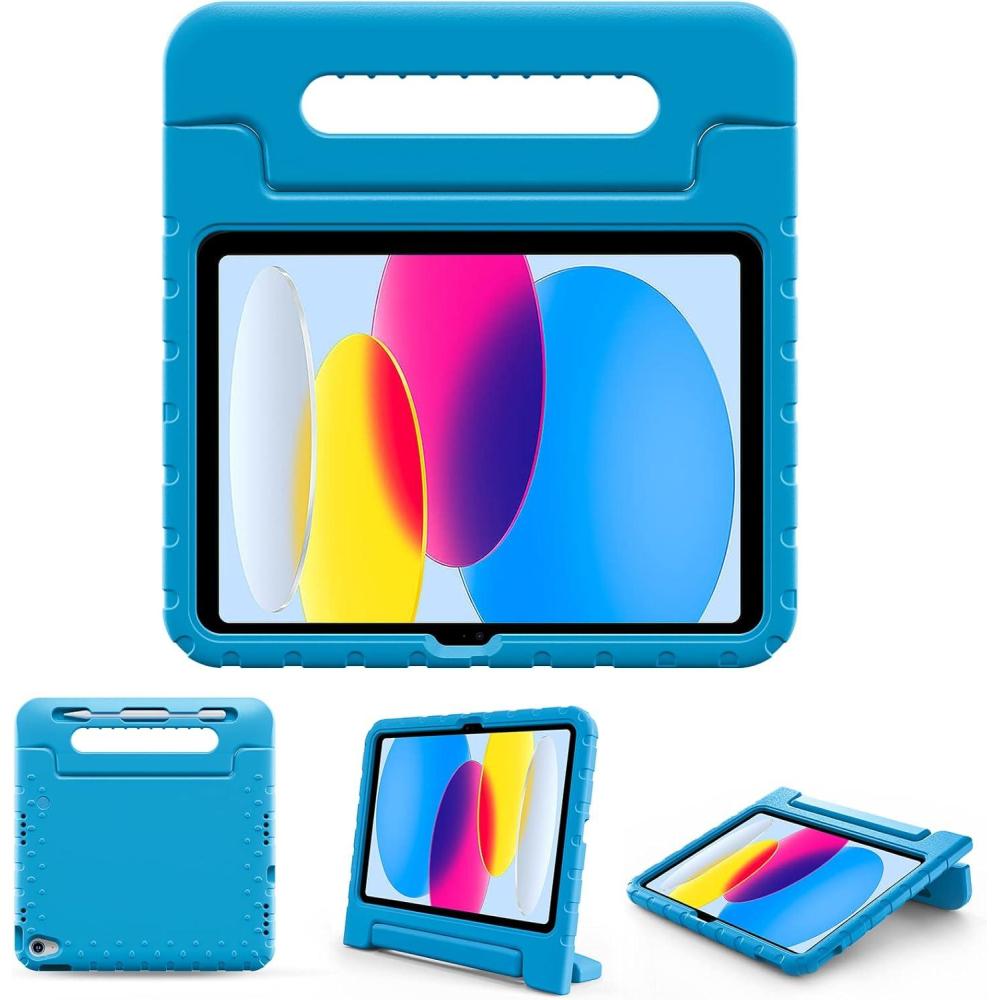 image:imageProCase Kids Case for iPad A16 11th Generation 2025iPad 10th Generation 2022 with Pencil Holder iPad 1110 Case Shockproof Lightweight Cover with Stand Convertible Handle for Children MagentaBlue