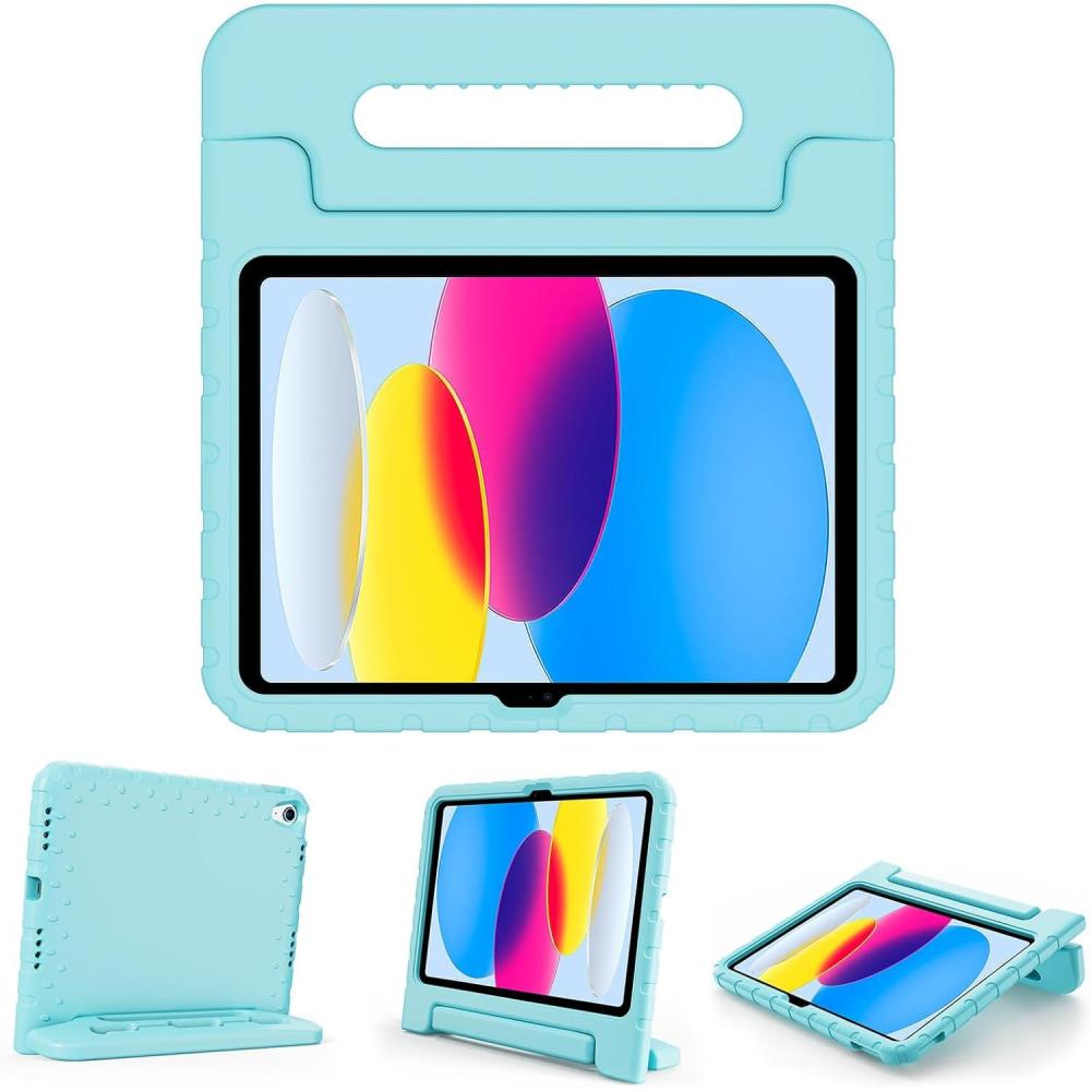 image:imageProCase Kids Case for iPad A16 11th Generation 2025iPad 10th Generation 2022 with Pencil Holder iPad 1110 Case Shockproof Lightweight Cover with Stand Convertible Handle for Children MagentaAqua