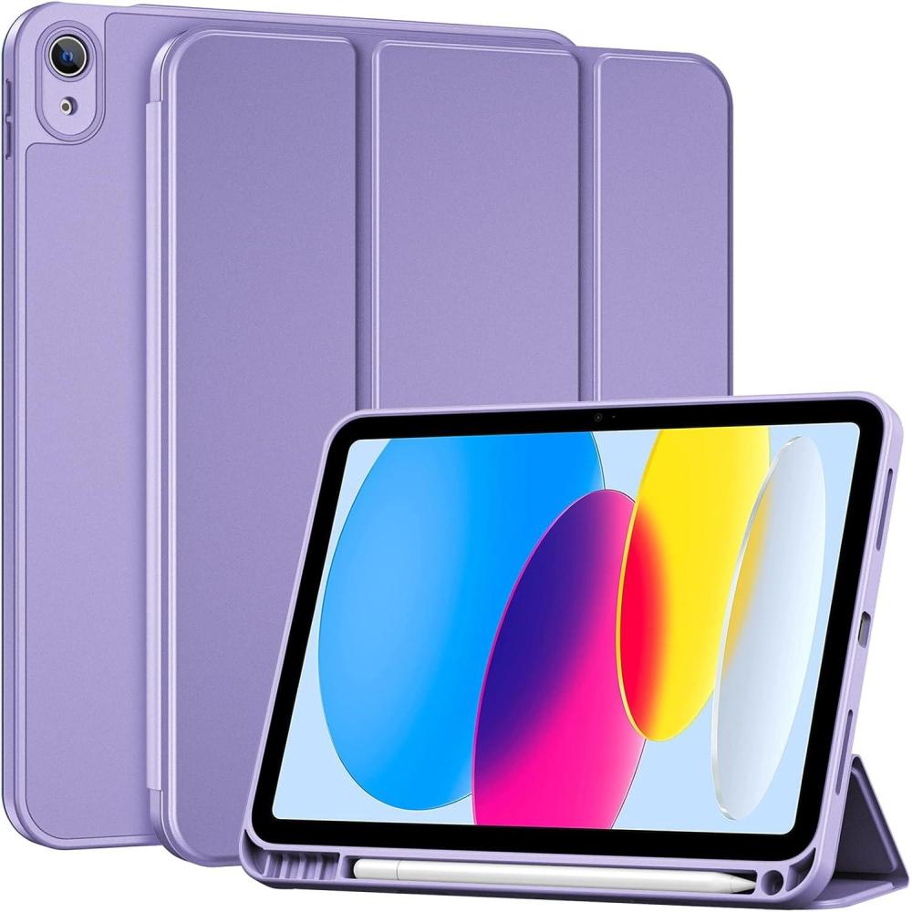 image:imageProCase for iPad A16 11th Generation 11 Inch 2025 iPad 10th Generation 109 Inch 2022 Case with Pencil Holder Hybrid Cover with Soft TPU Back Supports Touch ID Auto WakeSleep SkyBlueLilac