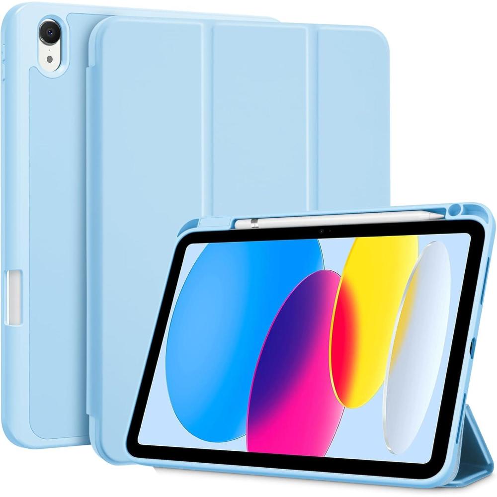 image:imageProCase for iPad A16 11th Generation 11 Inch 2025 iPad 10th Generation 109 Inch 2022 Case with Pencil Holder Hybrid Cover with Soft TPU Back Supports Touch ID Auto WakeSleep SkyBlueSkyblue