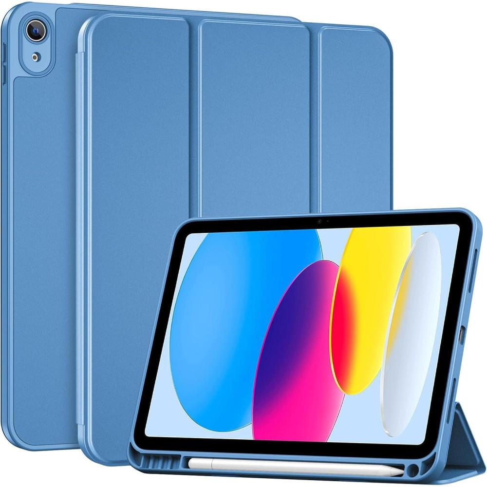 image:imageProCase for iPad A16 11th Generation 11 Inch 2025 iPad 10th Generation 109 Inch 2022 Case with Pencil Holder Hybrid Cover with Soft TPU Back Supports Touch ID Auto WakeSleep SkyBlueBlue