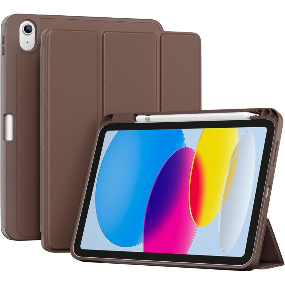 image:imageProCase for iPad A16 11th Generation 11 Inch 2025 iPad 10th Generation 109 Inch 2022 Case with Pencil Holder Hybrid Cover with Soft TPU Back Supports Touch ID Auto WakeSleep SkyBlueBrown