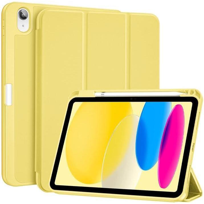 image:imageProCase for iPad A16 11th Generation 11 Inch 2025 iPad 10th Generation 109 Inch 2022 Case with Pencil Holder Hybrid Cover with Soft TPU Back Supports Touch ID Auto WakeSleep SkyBlueYellow