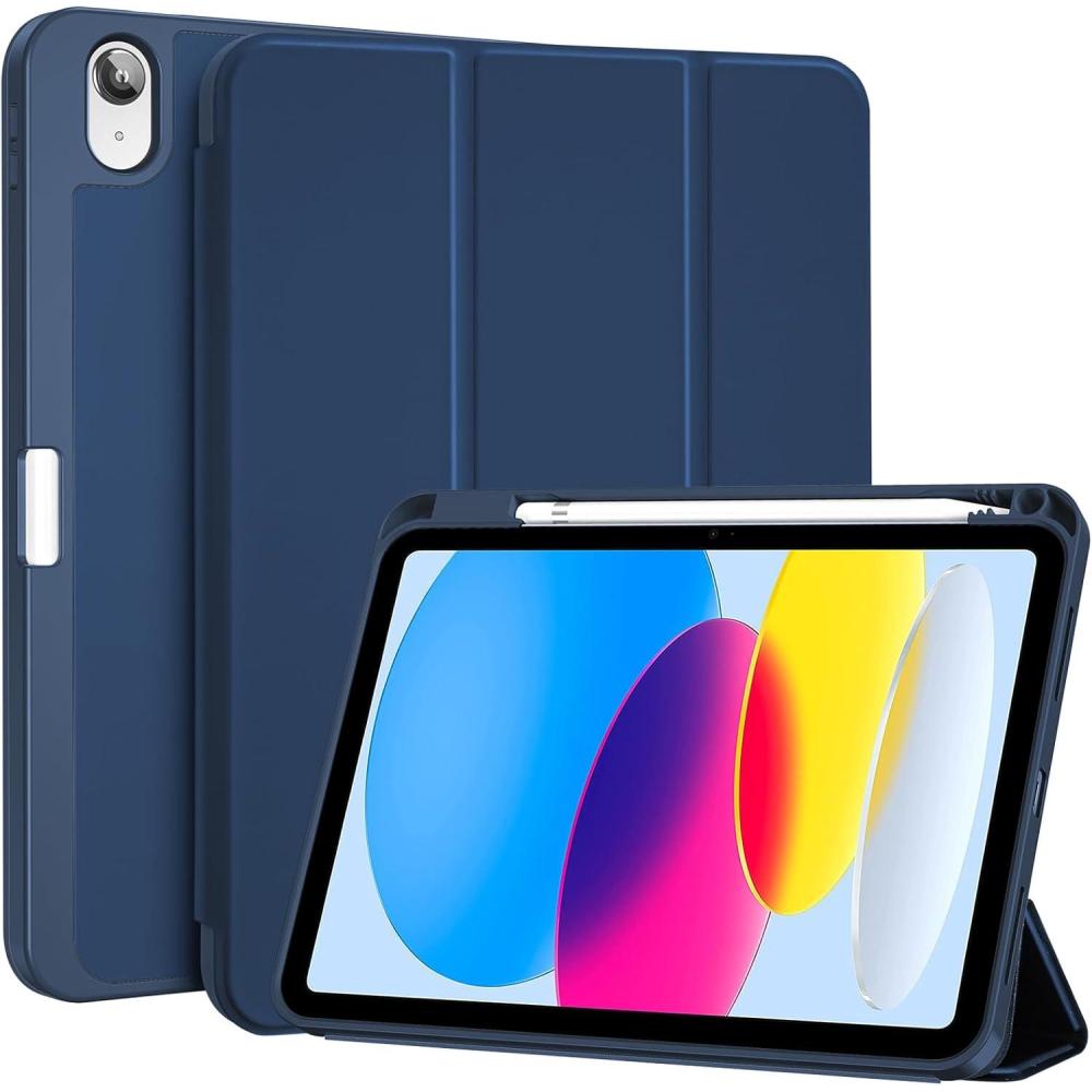 image:imageProCase for iPad A16 11th Generation 11 Inch 2025 iPad 10th Generation 109 Inch 2022 Case with Pencil Holder Hybrid Cover with Soft TPU Back Supports Touch ID Auto WakeSleep SkyBlueDarkblue