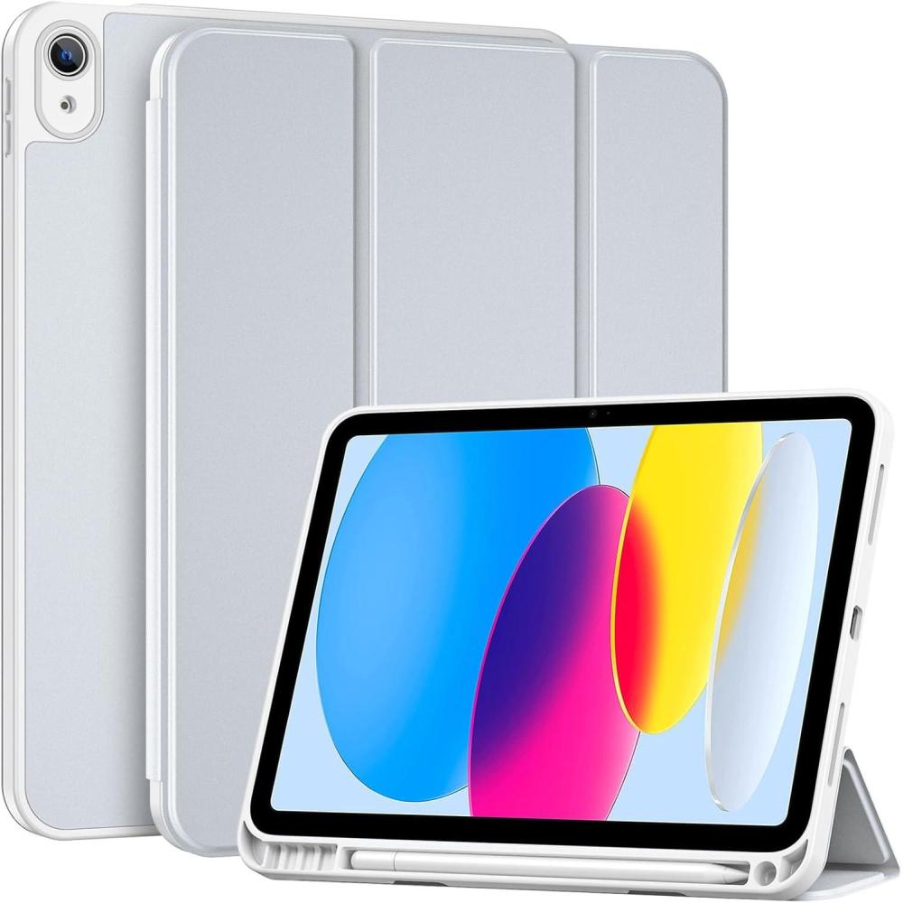 image:imageProCase for iPad A16 11th Generation 11 Inch 2025 iPad 10th Generation 109 Inch 2022 Case with Pencil Holder Hybrid Cover with Soft TPU Back Supports Touch ID Auto WakeSleep SkyBlueSilver