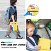 ProCase Kids Case for iPad A16 11th Generation 2025/iPad 10th Generation 2022 with Pencil Holder, iPad 11/10 Case Shockproof Lightweight Cover with Stand Convertible Handle for Children -Magenta(Yellow)