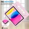 ProCase Kids Case for iPad A16 11th Generation 2025/iPad 10th Generation 2022 with Pencil Holder, iPad 11/10 Case Shockproof Lightweight Cover with Stand Convertible Handle for Children -Magenta(Unicorn Pink)