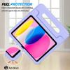 ProCase Kids Case for iPad A16 11th Generation 2025/iPad 10th Generation 2022 with Pencil Holder, iPad 11/10 Case Shockproof Lightweight Cover with Stand Convertible Handle for Children -Magenta(Lightpurple)
