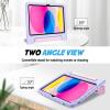 ProCase Kids Case for iPad A16 11th Generation 2025/iPad 10th Generation 2022 with Pencil Holder, iPad 11/10 Case Shockproof Lightweight Cover with Stand Convertible Handle for Children -Magenta(PurplePink)
