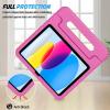 ProCase Kids Case for iPad A16 11th Generation 2025/iPad 10th Generation 2022 with Pencil Holder, iPad 11/10 Case Shockproof Lightweight Cover with Stand Convertible Handle for Children -Magenta(Magenta)