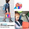 ProCase Kids Case for iPad A16 11th Generation 2025/iPad 10th Generation 2022 with Pencil Holder, iPad 11/10 Case Shockproof Lightweight Cover with Stand Convertible Handle for Children -Magenta(Orange)