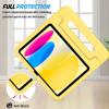 ProCase Kids Case for iPad A16 11th Generation 2025/iPad 10th Generation 2022 with Pencil Holder, iPad 11/10 Case Shockproof Lightweight Cover with Stand Convertible Handle for Children -Magenta(Yellow)