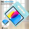 ProCase Kids Case for iPad A16 11th Generation 2025/iPad 10th Generation 2022 with Pencil Holder, iPad 11/10 Case Shockproof Lightweight Cover with Stand Convertible Handle for Children -Magenta(Aqua)