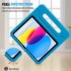 ProCase Kids Case for iPad A16 11th Generation 2025/iPad 10th Generation 2022 with Pencil Holder, iPad 11/10 Case Shockproof Lightweight Cover with Stand Convertible Handle for Children -Magenta(Unicornblue)