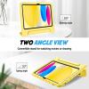 ProCase Kids Case for iPad A16 11th Generation 2025/iPad 10th Generation 2022 with Pencil Holder, iPad 11/10 Case Shockproof Lightweight Cover with Stand Convertible Handle for Children -Magenta(Yellow)