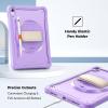 ProCase for iPad 11th Generation A16 2025/iPad 10th Generation Case 10.9 Inch 2022, Heavy Duty Shockproof Rugged Cover with Hand Strap 360 Degree Rotatable Kickstand Protective for iPad 11/10 -Orange(Purple)