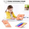 ProCase for iPad 11th Generation A16 2025/iPad 10th Generation Case 10.9 Inch 2022, Heavy Duty Shockproof Rugged Cover with Hand Strap 360 Degree Rotatable Kickstand Protective for iPad 11/10 -Orange(Orange)