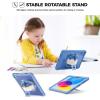 ProCase for iPad 11th Generation A16 2025/iPad 10th Generation Case 10.9 Inch 2022, Heavy Duty Shockproof Rugged Cover with Hand Strap 360 Degree Rotatable Kickstand Protective for iPad 11/10 -Orange(Navy)