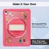 ProCase for iPad 11th Generation A16 2025/iPad 10th Generation Case 10.9 Inch 2022, Heavy Duty Shockproof Rugged Cover with Hand Strap 360 Degree Rotatable Kickstand Protective for iPad 11/10 -Orange(Melonpink)