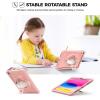 ProCase for iPad 11th Generation A16 2025/iPad 10th Generation Case 10.9 Inch 2022, Heavy Duty Shockproof Rugged Cover with Hand Strap 360 Degree Rotatable Kickstand Protective for iPad 11/10 -Orange(Pink)