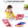ProCase for iPad 11th Generation A16 2025/iPad 10th Generation Case 10.9 Inch 2022, Heavy Duty Shockproof Rugged Cover with Hand Strap 360 Degree Rotatable Kickstand Protective for iPad 11/10 -Orange(Melonpink)