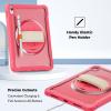ProCase for iPad 11th Generation A16 2025/iPad 10th Generation Case 10.9 Inch 2022, Heavy Duty Shockproof Rugged Cover with Hand Strap 360 Degree Rotatable Kickstand Protective for iPad 11/10 -Orange(Melonpink)