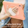 ProCase for iPad 11th Generation A16 2025/iPad 10th Generation Case 10.9 Inch 2022, Heavy Duty Shockproof Rugged Cover with Hand Strap 360 Degree Rotatable Kickstand Protective for iPad 11/10 -Orange(Orange)