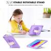ProCase for iPad 11th Generation A16 2025/iPad 10th Generation Case 10.9 Inch 2022, Heavy Duty Shockproof Rugged Cover with Hand Strap 360 Degree Rotatable Kickstand Protective for iPad 11/10 -Orange(Purple)