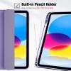 ProCase for iPad (A16) 11th Generation 11 Inch 2025/ iPad 10th Generation 10.9 Inch 2022 Case with Pencil Holder, Hybrid Cover with Soft TPU Back, Supports Touch ID, Auto Wake/Sleep -SkyBlue(Lilac)