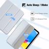 ProCase for iPad (A16) 11th Generation 11 Inch 2025/ iPad 10th Generation 10.9 Inch 2022 Case with Pencil Holder, Hybrid Cover with Soft TPU Back, Supports Touch ID, Auto Wake/Sleep -SkyBlue(Silver)