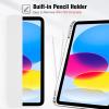 ProCase for iPad (A16) 11th Generation 11 Inch 2025/ iPad 10th Generation 10.9 Inch 2022 Case with Pencil Holder, Hybrid Cover with Soft TPU Back, Supports Touch ID, Auto Wake/Sleep -SkyBlue(CloudWhite)