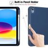 ProCase for iPad (A16) 11th Generation 11 Inch 2025/ iPad 10th Generation 10.9 Inch 2022 Case with Pencil Holder, Hybrid Cover with Soft TPU Back, Supports Touch ID, Auto Wake/Sleep -SkyBlue(Darkblue)