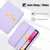 ProCase for iPad (A16) 11th Generation 11 Inch 2025/ iPad 10th Generation 10.9 Inch 2022 Case with Pencil Holder, Hybrid Cover with Soft TPU Back, Supports Touch ID, Auto Wake/Sleep -SkyBlue(Purple)