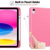 ProCase for iPad (A16) 11th Generation 11 Inch 2025/ iPad 10th Generation 10.9 Inch 2022 Case with Pencil Holder, Hybrid Cover with Soft TPU Back, Supports Touch ID, Auto Wake/Sleep -SkyBlue(Pink)