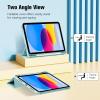 ProCase for iPad (A16) 11th Generation 11 Inch 2025/ iPad 10th Generation 10.9 Inch 2022 Case with Pencil Holder, Hybrid Cover with Soft TPU Back, Supports Touch ID, Auto Wake/Sleep -SkyBlue(Aqua)