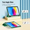 ProCase for iPad (A16) 11th Generation 11 Inch 2025/ iPad 10th Generation 10.9 Inch 2022 Case with Pencil Holder, Hybrid Cover with Soft TPU Back, Supports Touch ID, Auto Wake/Sleep -SkyBlue(Lightgreen)
