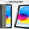 ProCase for iPad (A16) 11th Generation 11 Inch 2025/ iPad 10th Generation 10.9 Inch 2022 Case with Pencil Holder, Hybrid Cover with Soft TPU Back, Supports Touch ID, Auto Wake/Sleep -SkyBlue(Grey)