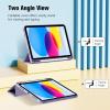 ProCase for iPad (A16) 11th Generation 11 Inch 2025/ iPad 10th Generation 10.9 Inch 2022 Case with Pencil Holder, Hybrid Cover with Soft TPU Back, Supports Touch ID, Auto Wake/Sleep -SkyBlue(Lilac)