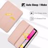 ProCase for iPad (A16) 11th Generation 11 Inch 2025/ iPad 10th Generation 10.9 Inch 2022 Case with Pencil Holder, Hybrid Cover with Soft TPU Back, Supports Touch ID, Auto Wake/Sleep -SkyBlue(Rosegold)
