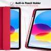ProCase for iPad (A16) 11th Generation 11 Inch 2025/ iPad 10th Generation 10.9 Inch 2022 Case with Pencil Holder, Hybrid Cover with Soft TPU Back, Supports Touch ID, Auto Wake/Sleep -SkyBlue(Red)