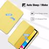 ProCase for iPad (A16) 11th Generation 11 Inch 2025/ iPad 10th Generation 10.9 Inch 2022 Case with Pencil Holder, Hybrid Cover with Soft TPU Back, Supports Touch ID, Auto Wake/Sleep -SkyBlue(Yellow)